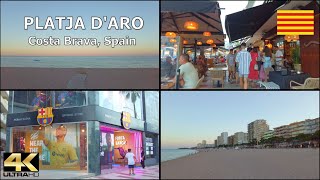 Platja dAro 🇪🇸 Costa Brava Catalonia Spain 4K Walk [upl. by Kirk]