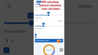 EMI calculator loan calculator and interest calculation [upl. by Fawnia]