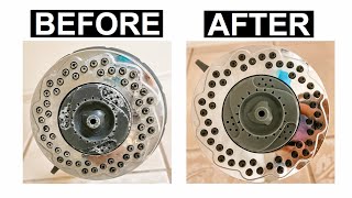 How to CLEAN A SHOWER HEAD  CLEANING HACK [upl. by Flann170]