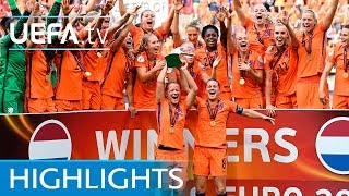 Womens EURO final highlights Netherlands v Denmark [upl. by Anilad353]