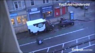 Wheelie bin sent flying in Edinburgh [upl. by Sidonnie]