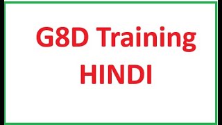 G8D training in Hindi  8D Steps Knowledge [upl. by Alyson]