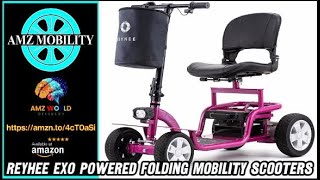 Describing Reyhee Exo Powered Folding Mobility Scooters Amazon [upl. by Zailer580]