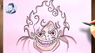 Comment dessiner luffy gear 5 facilement [upl. by Nyrad]