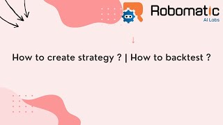 Algo Trading  How to Create Option strategy  How to backtest option strategy [upl. by Relyhs]