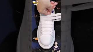 Fast sneakers tying design without knots Tie tips shoes lace style tips shorts [upl. by Uta954]