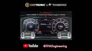 Golf GTI TCR Acceleration Stock vs Tuningbox chiptronic acceleration techworld [upl. by Minier]