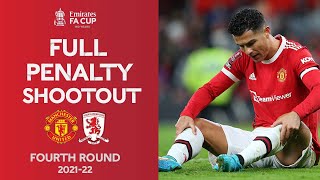 FULL Penalty Shootout  Manchester United v Middlesbrough  Emirates FA Cup Fourth Round 2122 [upl. by Nhguavoj]