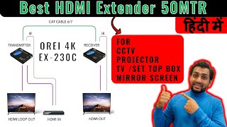 Best hdmi extender for dual monitors  best hdmi extender over cat6  Orei 4K HDMI Extender EX230C [upl. by Ainnet]