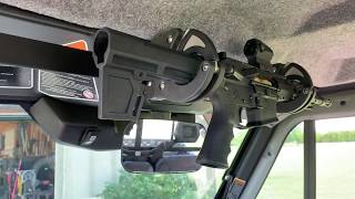 DIY Super Strong Locking Gun Rack for CanAm Defender W Cab Santa Cruz Gun Locks SC6 [upl. by Serle]