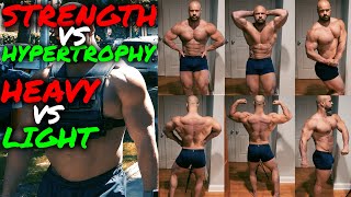 PHYSIQUE UPDATE  STRENGTH VS HYPERTROPHY TRAINING [upl. by Furgeson]