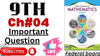 Class 9 Chapter 4 Important Questions  Class 9 Maths Imp Q  Class 9 Imp 2024  Imp Q for papers [upl. by Aronal2]