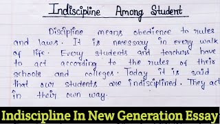 Indiscipline Among Students Essay  Indiscipline Among Students Paragraph Indiscipline Of Students [upl. by Willem]