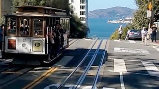 San Francisco Cable Car  Complete Ride on PowellHyde line [upl. by Eema]