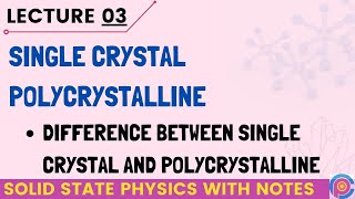 Single crystal  Poly crystalline  difference between single crystal and poly crystalline [upl. by Lunsford667]