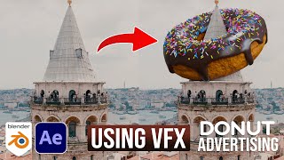 How To Make Donut CGI Ads Using VFX in Blender  Blender VFX Tutorial [upl. by Noskcaj714]