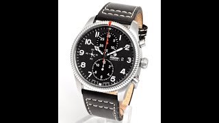 Tutima Grand Flieger Classic Chronograph Chronometer Ref 640201 FM12076 [upl. by Ahseket]