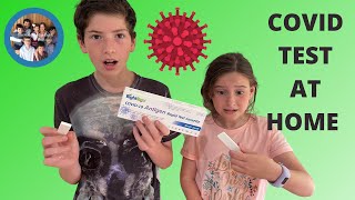 KIDS GET TESTED FOR COVID AT HOME  RAPID ANTIGEN TEST FOR COVID19 [upl. by Jaworski207]