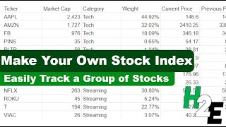 How to Make Your Own Stock Index in Google Sheets [upl. by Paapanen]