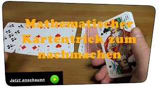 Mathematischer Kartentrick Zaubertrick zum nachmachen Tutorial [upl. by Kissie]