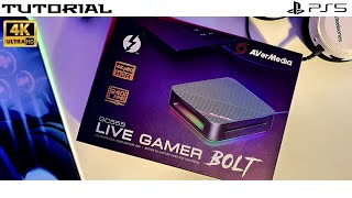 Live Gamer Bolt 4K PlayStation 5 recording how to tutorial avermedia [upl. by Haon751]