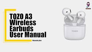 TOZO A3 Wireless Earbuds Complete User Manual and Setup Guide [upl. by Meagan923]