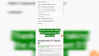 Assignment 01 Week 02  Advances in welding and joining technologies  nptel [upl. by Nohcim59]