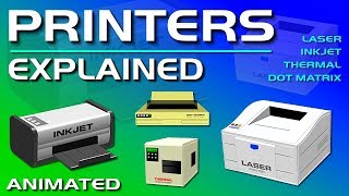 Printers Explained  Laser Inkjet Thermal amp Dot Matrix [upl. by Ilegna]