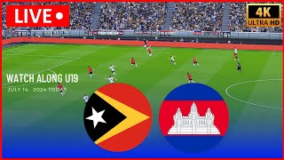 Live East Timor Leste U19 vs Cambodia U19 Today  AFF U19 Cup 2024 Football live Game simulation [upl. by Rafter]