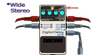 BOSS DD8 PT5 HOWTO Stereo Mode and Tap Tempo Divisions [upl. by Ocirderf407]