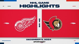 NHL Highlights  Red Wings vs Senators  December 5 2024 [upl. by Aiyn]