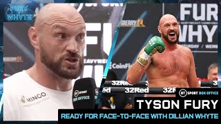 quotIve got a lot sayquot to Dillian Whyte Tyson Fury Open Workout Interview [upl. by Bainter]