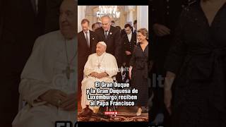 Los Duques de Luxemburgo reciben al Papa Francisco luxembourg papafrancisco luxemburgo [upl. by Tnomel109]