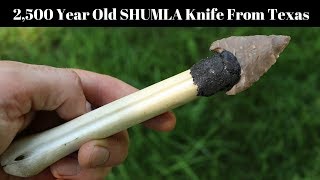 Recreating a 2500 Year Old Native American SHUMLA Knife From Texas [upl. by Naarah]