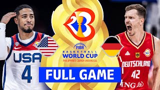 SEMIFINALS USA vs Germany  Full Basketball Game  FIBA Basketball World Cup 2023 [upl. by Nollahp]