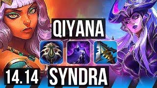 QIYANA vs SYNDRA MID  Rank 5 Qiyana 1827 7 solo kills Legendary  NA Challenger  1414 [upl. by Htebzile984]