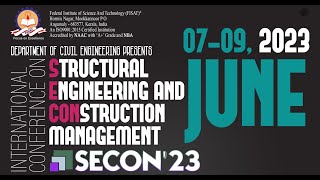 International Conference on Structural Engineering and Construction Management  Key note Lecture 1 [upl. by Jay]