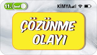 Çözünme Olayı  11 Sınıf Kimya 2023 [upl. by Atirac]