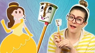 DIY Beauty and The Beast Pencil Topper w Crafty Carol  Cool School Arts  Crafts for Kids [upl. by Alohs963]