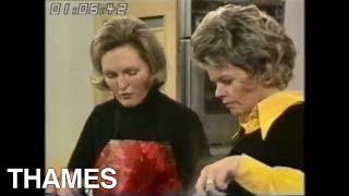 Mary Berry  How to make omelette and Salad  1973 [upl. by Ahsinac]