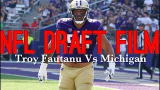 Troy Fautanu Vs Michigan All Pass Blocks [upl. by Kerrin]