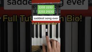 Saddest Piano Song Ever Easy Tuto [upl. by Colwell]