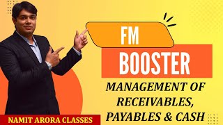 FM BOOSTER MANAGEMENT OF RECEIVABLES PAYABLES amp CASH FOR NOV 22 EXAM BY CA NAMIT ARORA SIR [upl. by Assyral645]