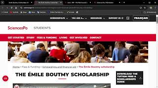 Emile Boutmy Scholarships 2025 for International Students [upl. by Eikin]