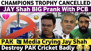 Big News  Champions Trophy Cancelled  Jay Shah Big Prank With PCB  BCCI Vs PCB  Mohsin Naqvi [upl. by Mechling842]