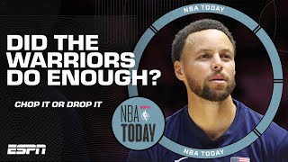 Chop It or Drop It Have the Warriors done enough to maximize Steph Currys career  NBA Today [upl. by Nossyla]