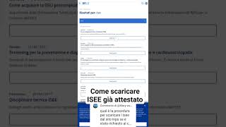 Come scaricare ISEE dal Cellulare isee tutorial inps [upl. by Luanne]