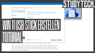 Erstellen eines Installationsmediums für Windows  Windows 11 USBStick 2KDeutsch studytech [upl. by Aronoh]