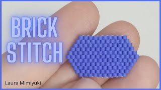 💙BRICK STITCH O PUNTADA LADRILLOAUMENTOS Y DISMINUCIONES [upl. by Einnus]