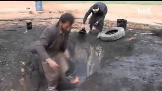 ‫تكرير النفط يطريقة بدائية شمال سوريا‬‎ Raffinage du Pétrole en Syrie Méthode traditionnelle [upl. by Nangem293]